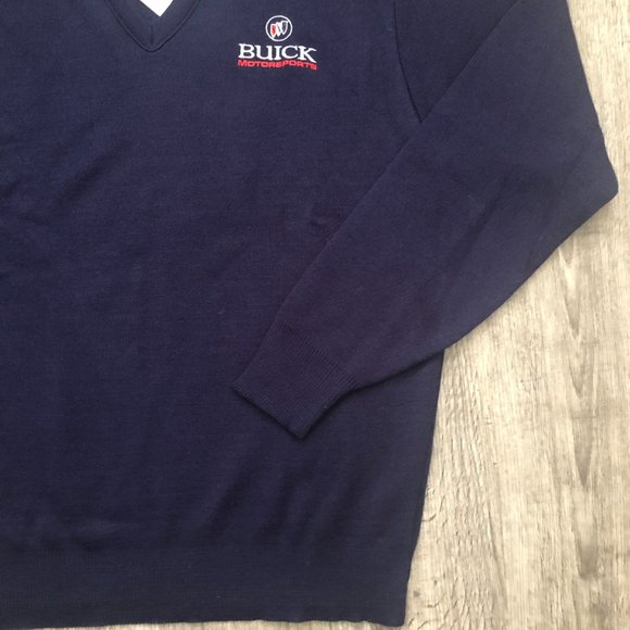 Vintage Deadstock Rare Navy Pine State Buick Motorsports V-Neck Sweater Size XL - Picture 12 of 14